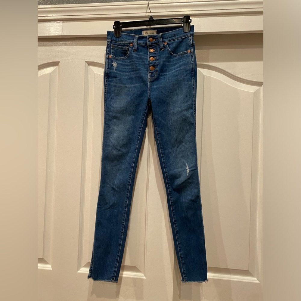 Madewell 10" High-Rise Skinny Jeans in Hanna Wash size 26 - Picture 3 of 10